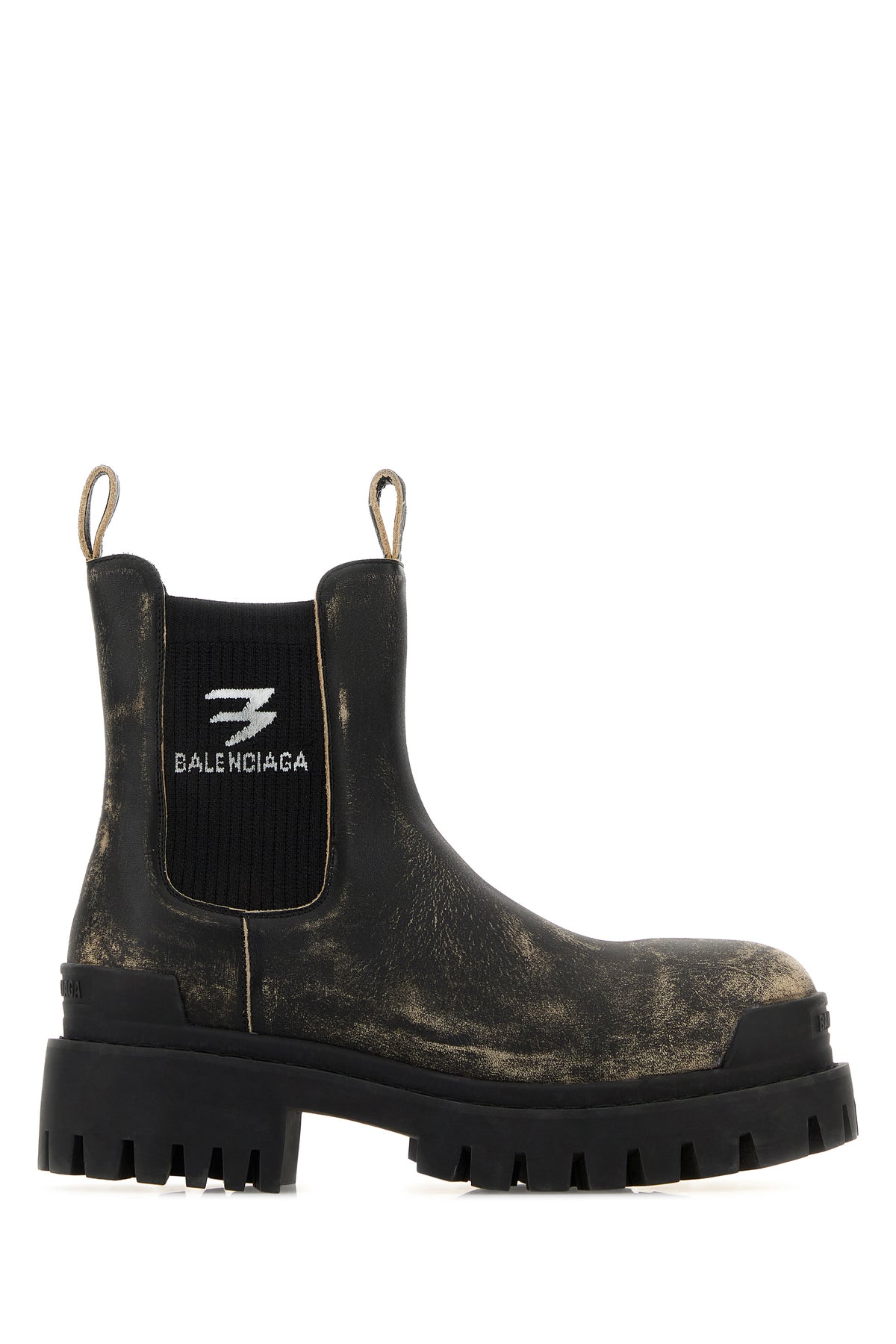 Balenciaga Stivaletti Strike Chelsea in pelle nera