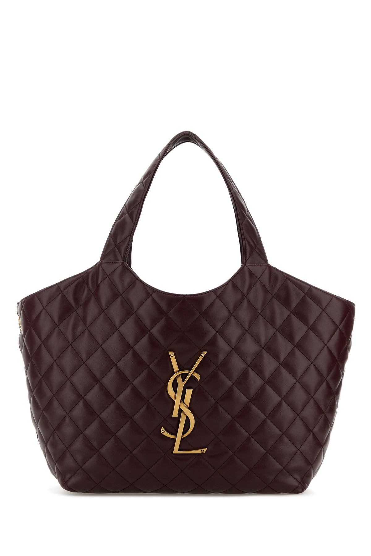 Saint Laurent Borsa shopping Icare media in nappa bordeaux