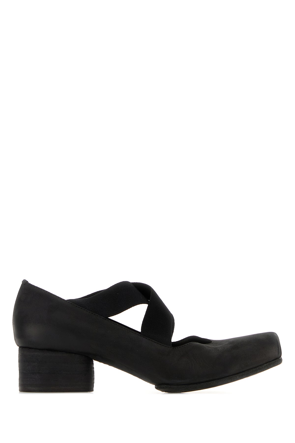 UMA WANG Scarpe con tacco in pelle nera