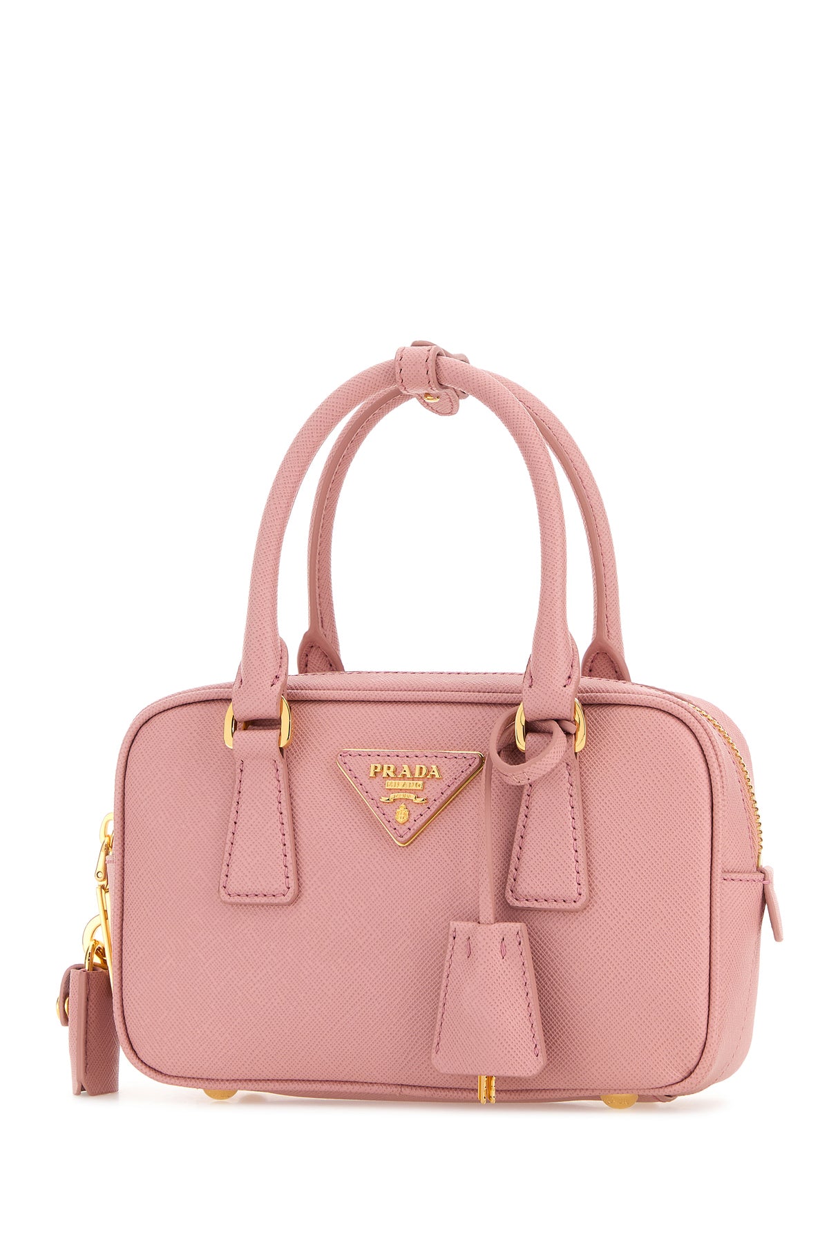 Prada Borsa a mano in pelle rosa, view 2