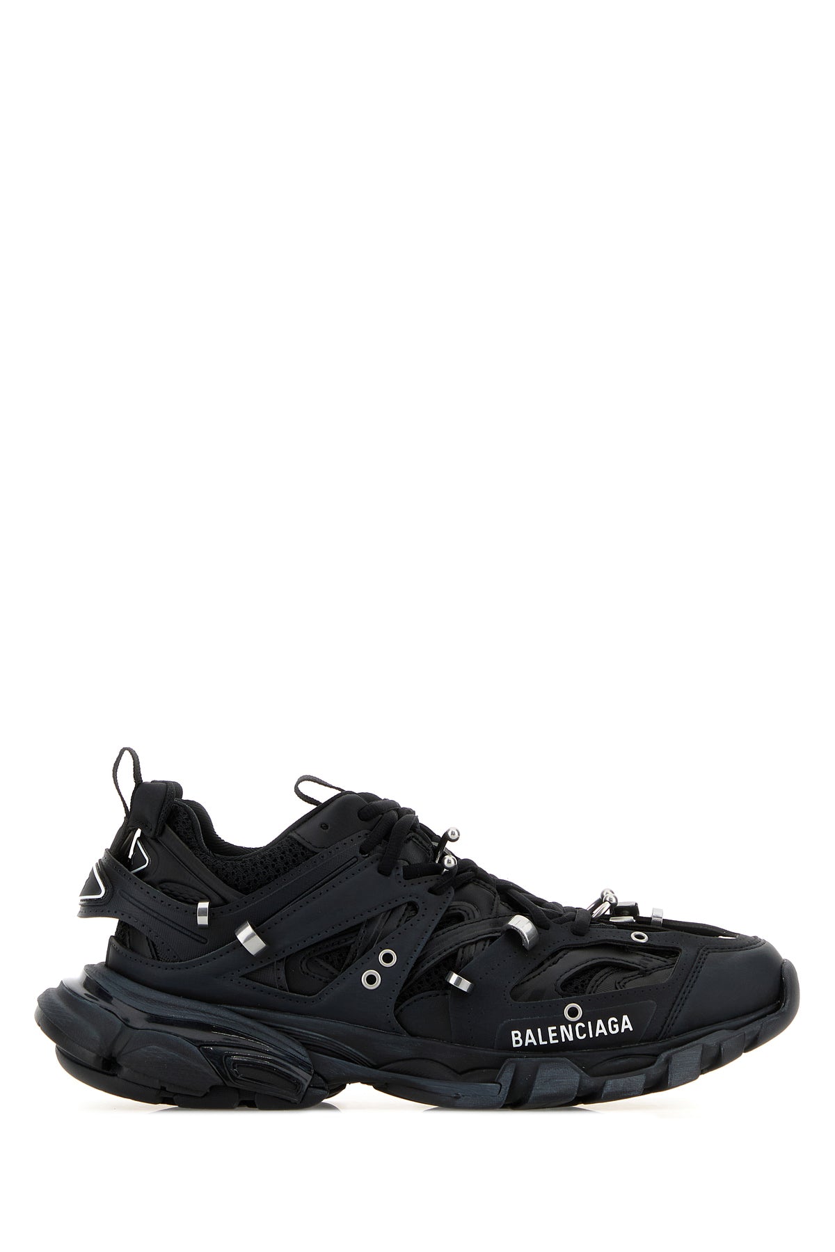 Balenciaga Sneakers Track Piercieng nere in gomma e tessuto