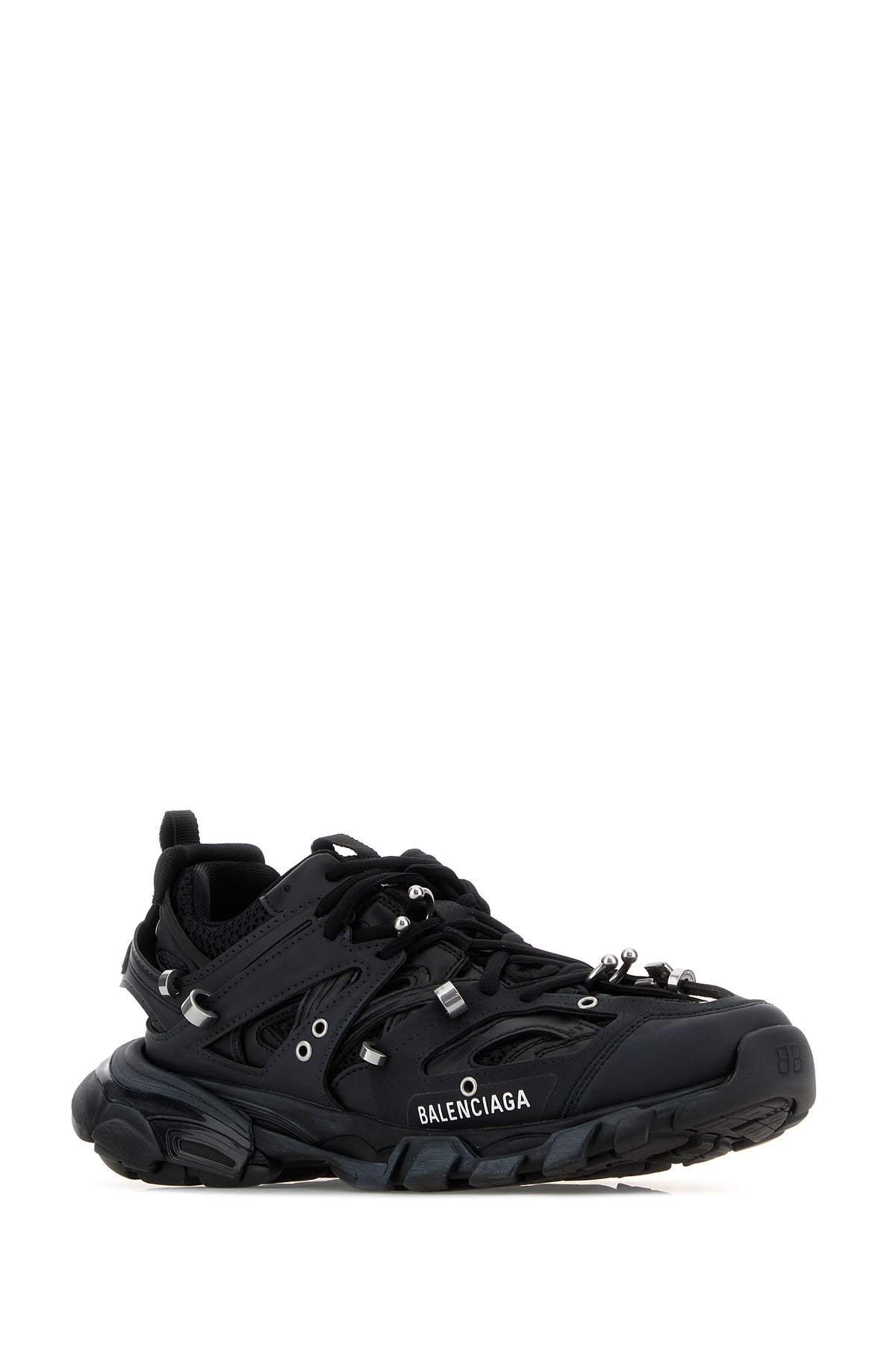 Balenciaga Sneakers Track Piercieng nere in gomma e tessuto, view 2