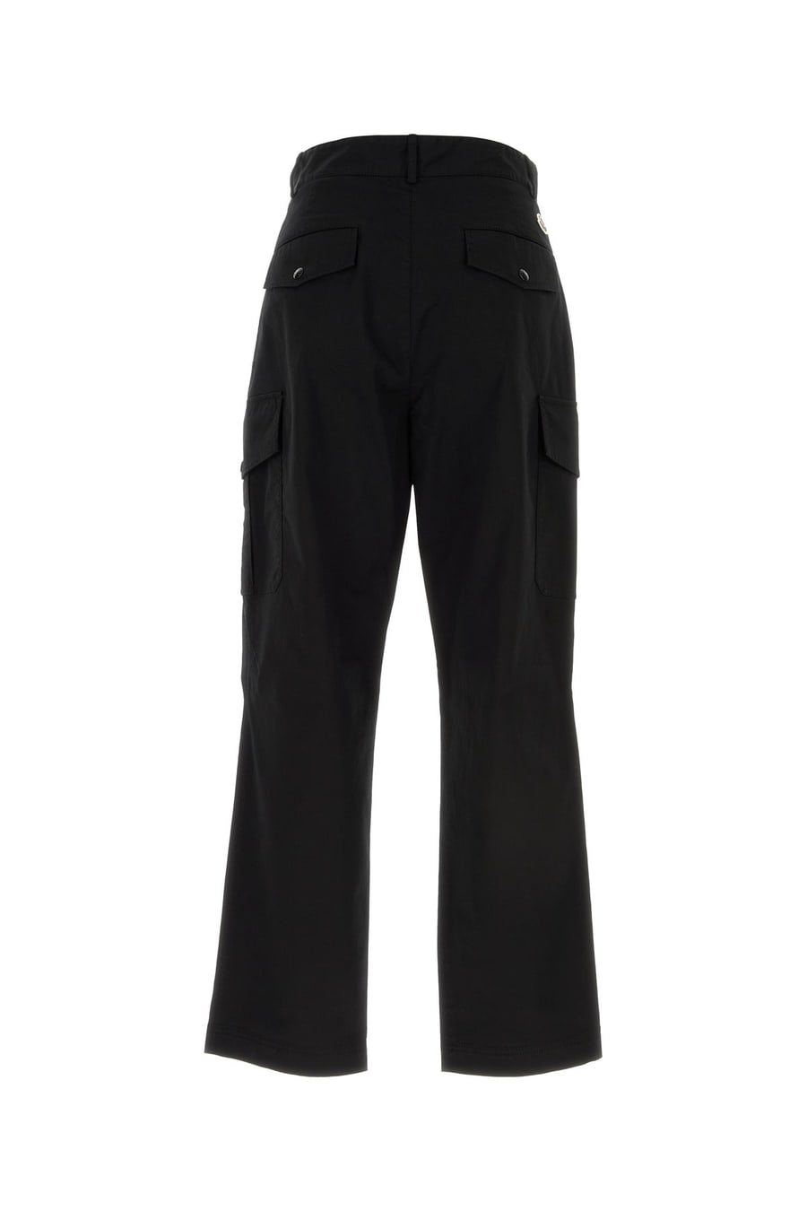 Moncler Pantalone cargo in cotone stretch nero, view 2