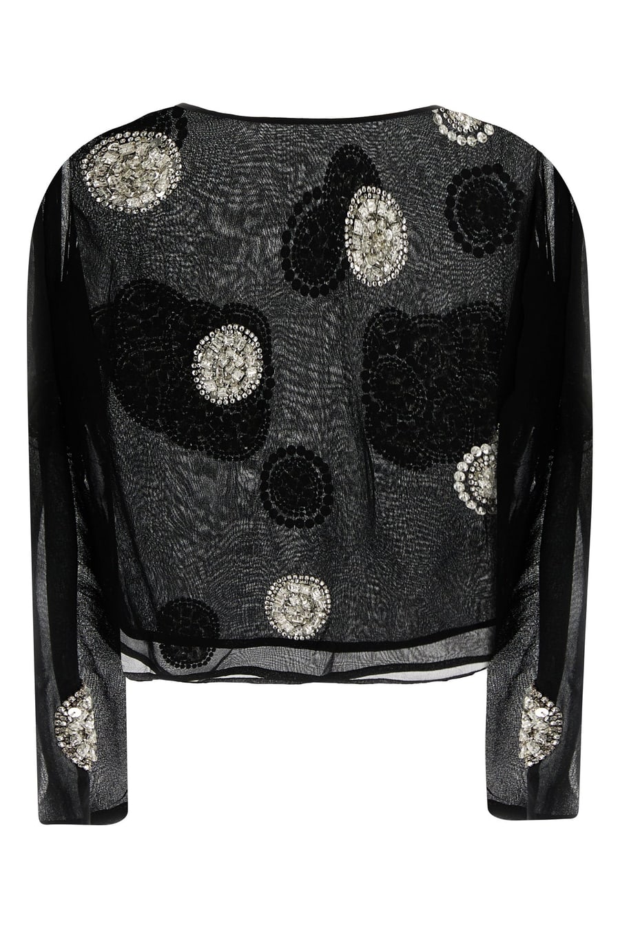 BODE Top Brooch in crepe nero, view 2