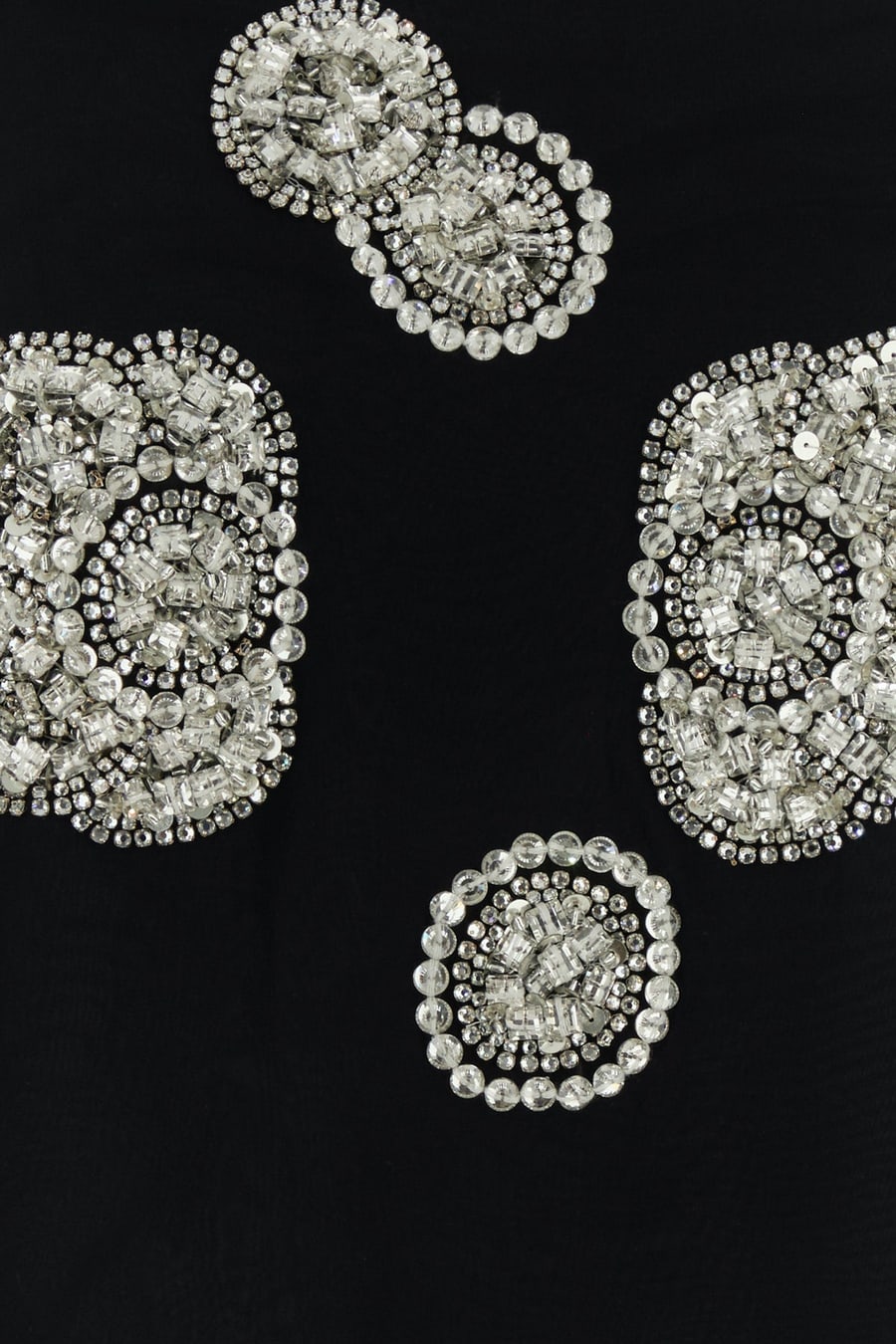 BODE Top Brooch in crepe nero, view 3