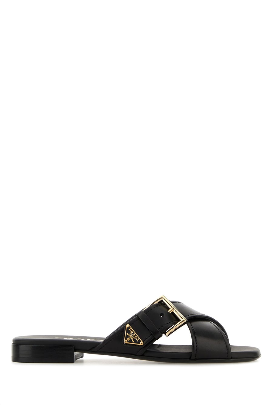 Prada Slippers in pelle nera
