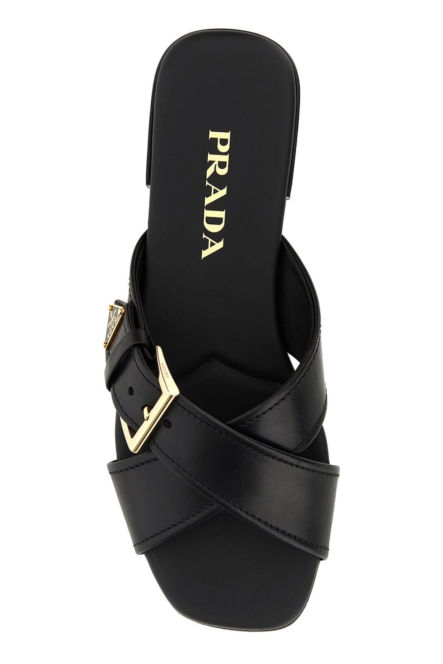 Prada Slippers in pelle nera, view 4