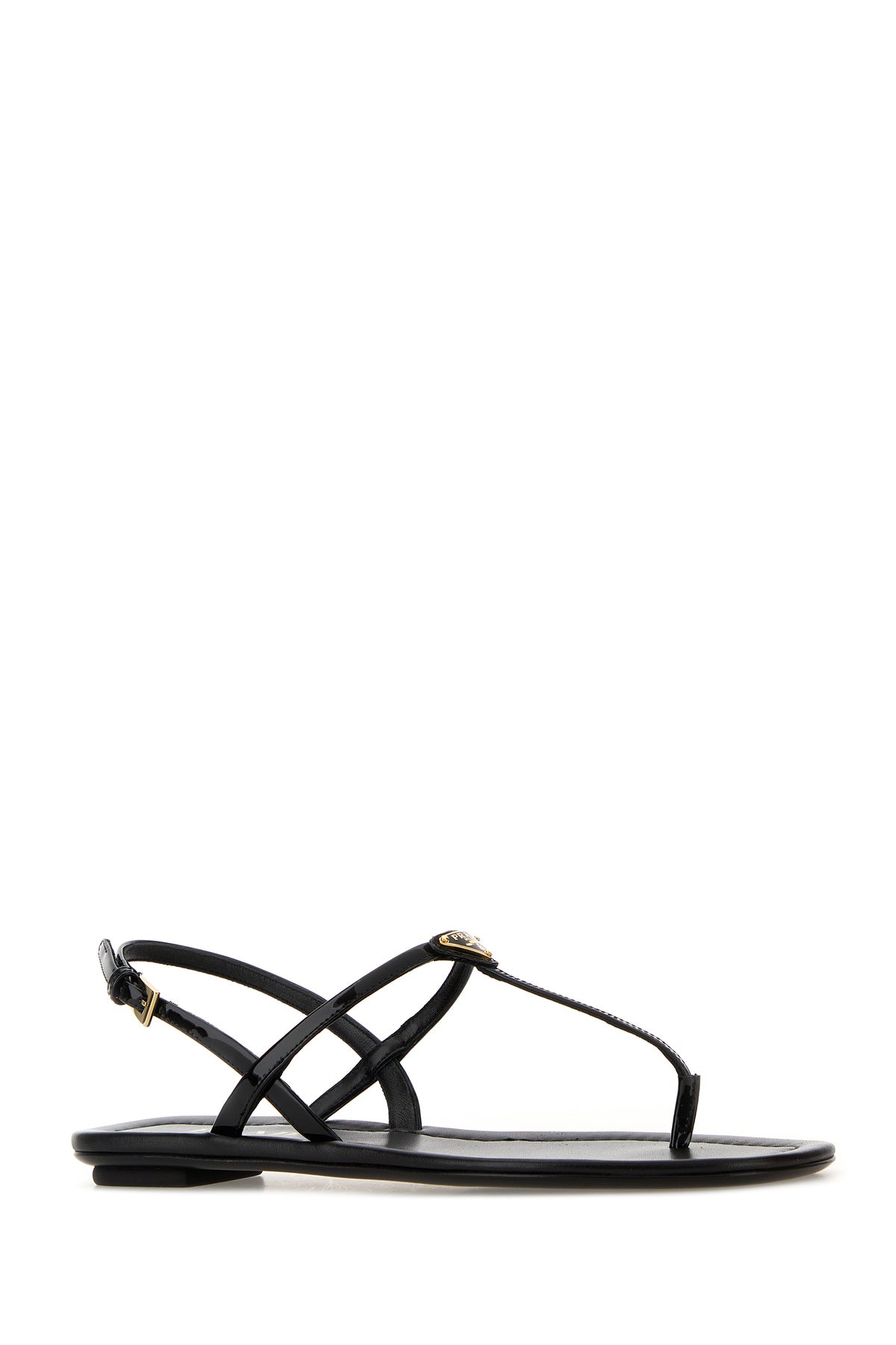 Prada Sandali infradito in pelle nera, view 2