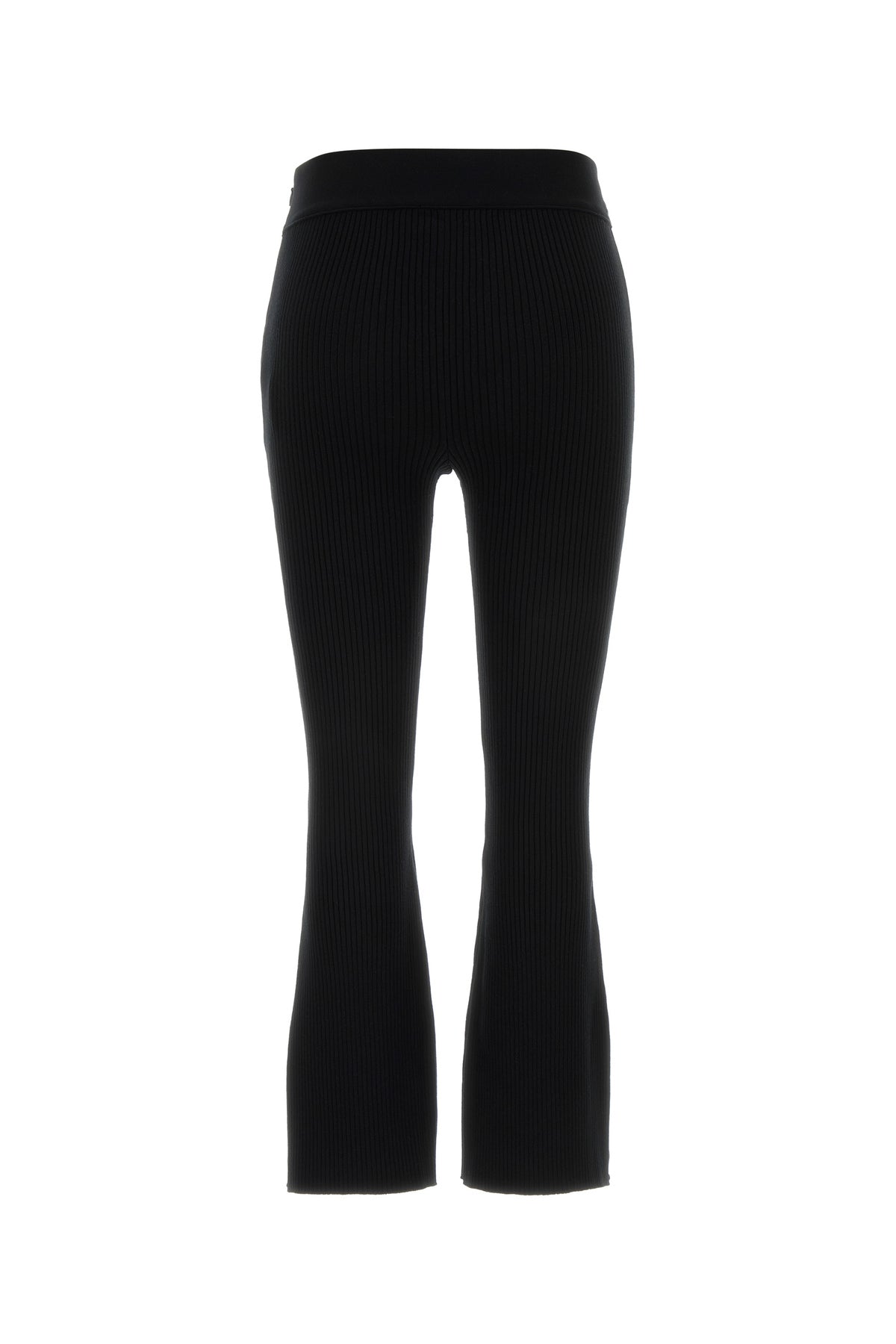COURREGES Pantalone capri in maglia nera, view 2