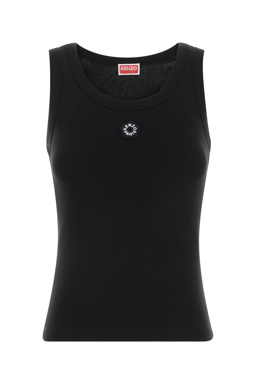 KENZO Canotta in cotone stretch nero