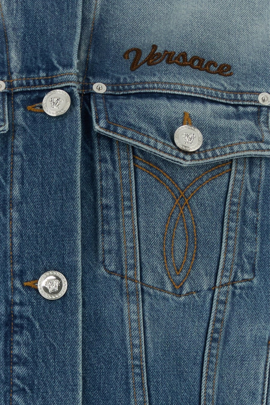 Versace Giubbino in denim, view 3
