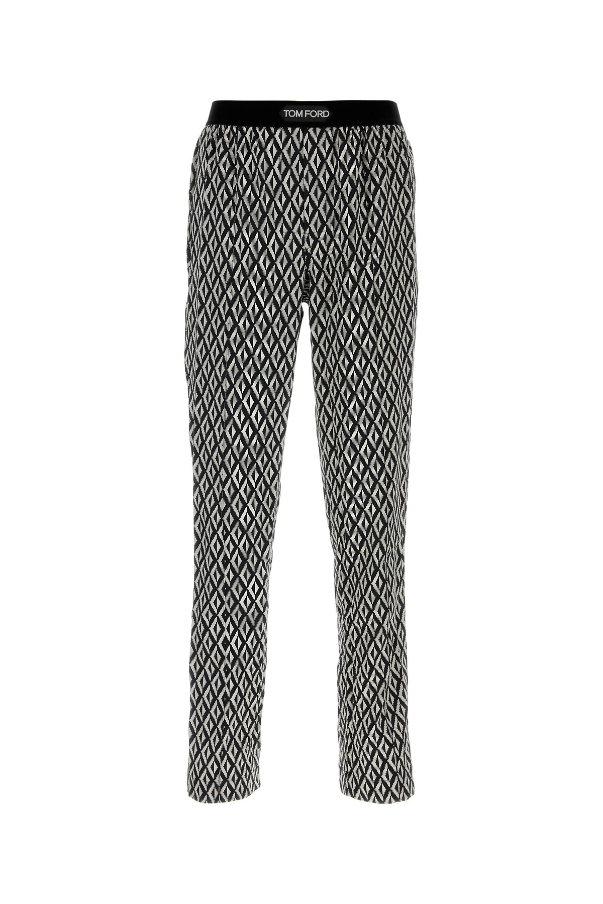 Tom Ford Pantalone pigiama in raso stretch stampato
