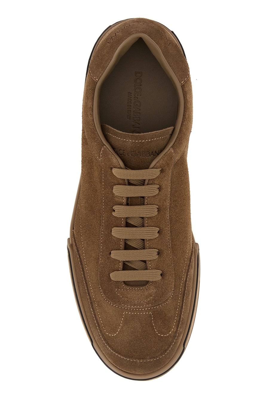 Dolce & Gabbana Sneakers in pelle scamosciata marrone, view 4