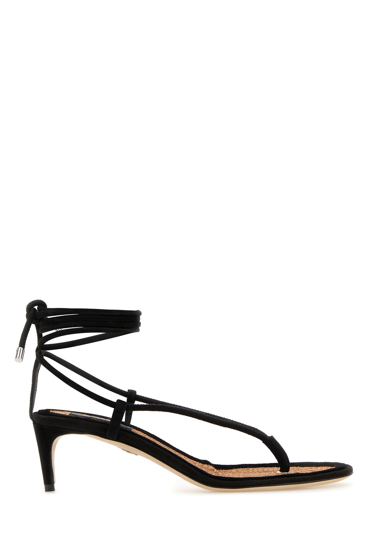 Dsquared2 Sandali infradito Twin in pelle scamosciata nera