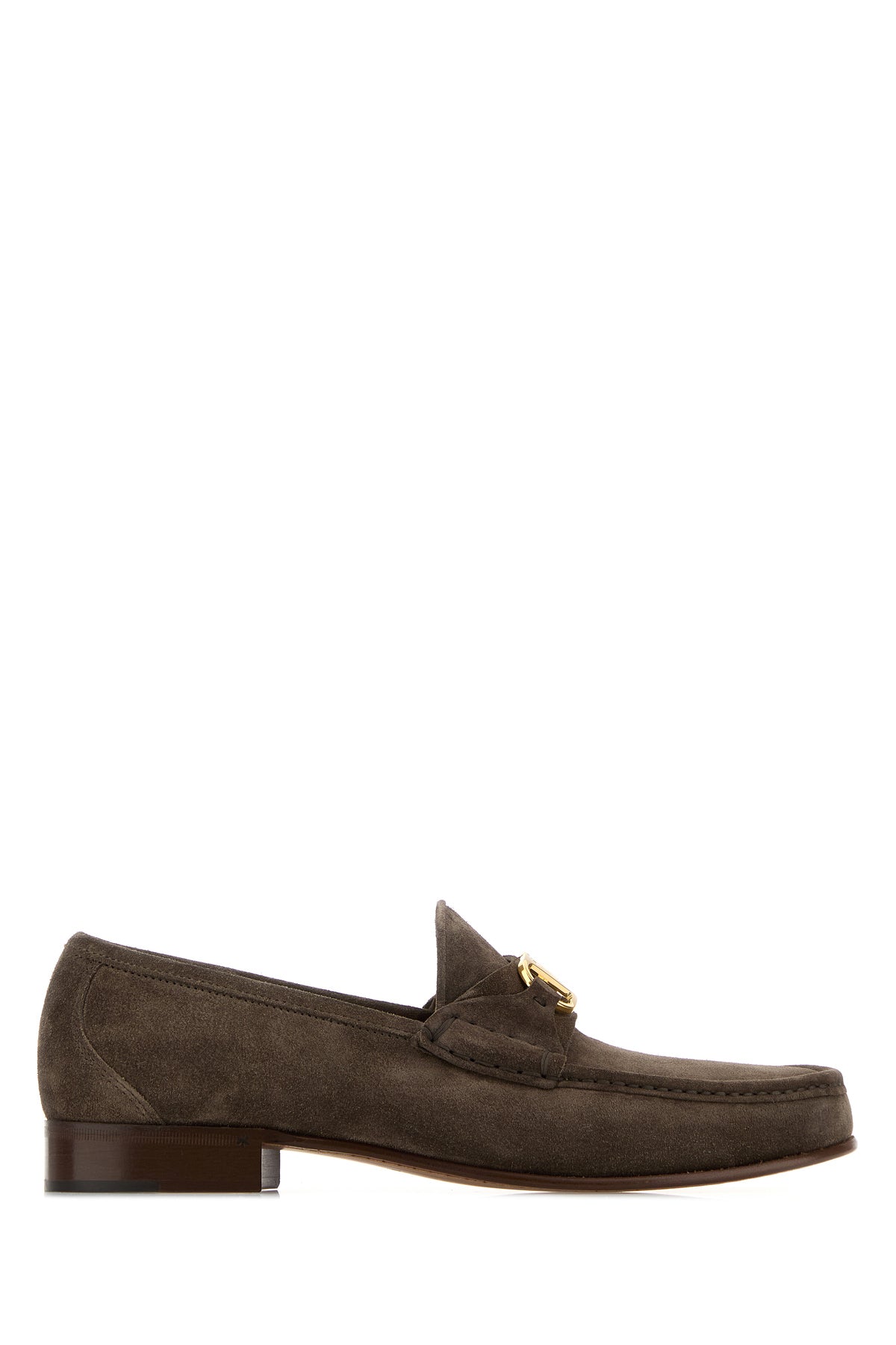 Valentino Garavani Mocassini in pelle scamosciata fango