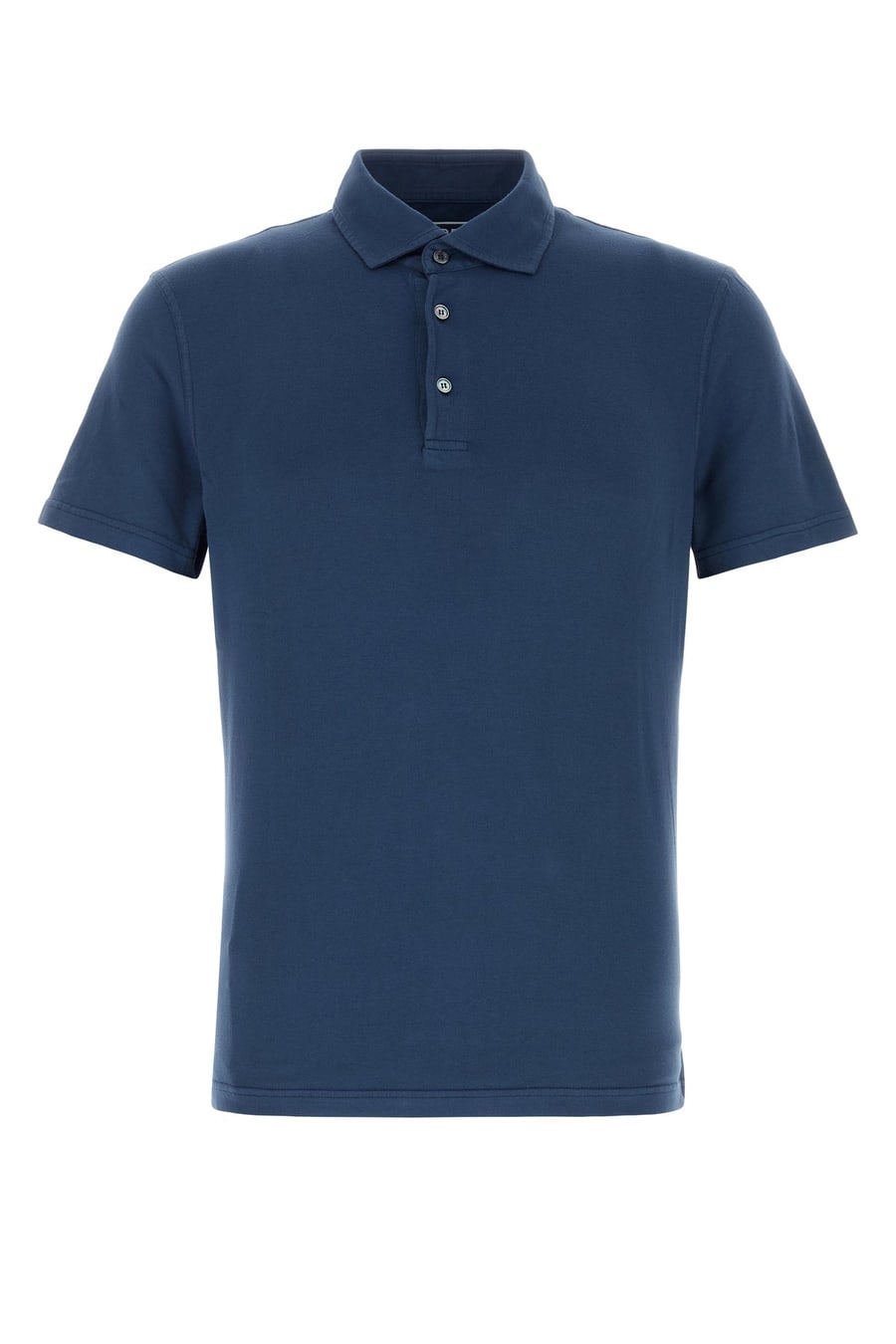 FEDELI Polo in cotone stretch blu