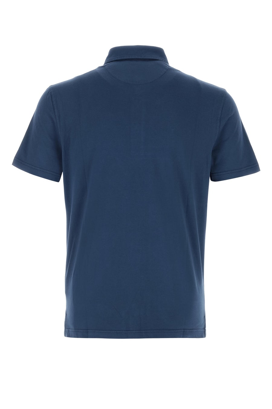 FEDELI Polo in cotone stretch blu, view 2