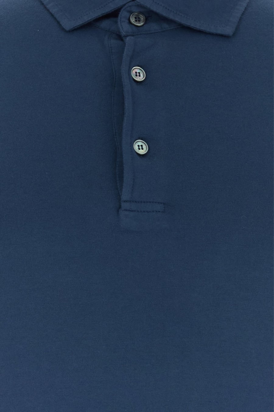 FEDELI Polo in cotone stretch blu, view 3