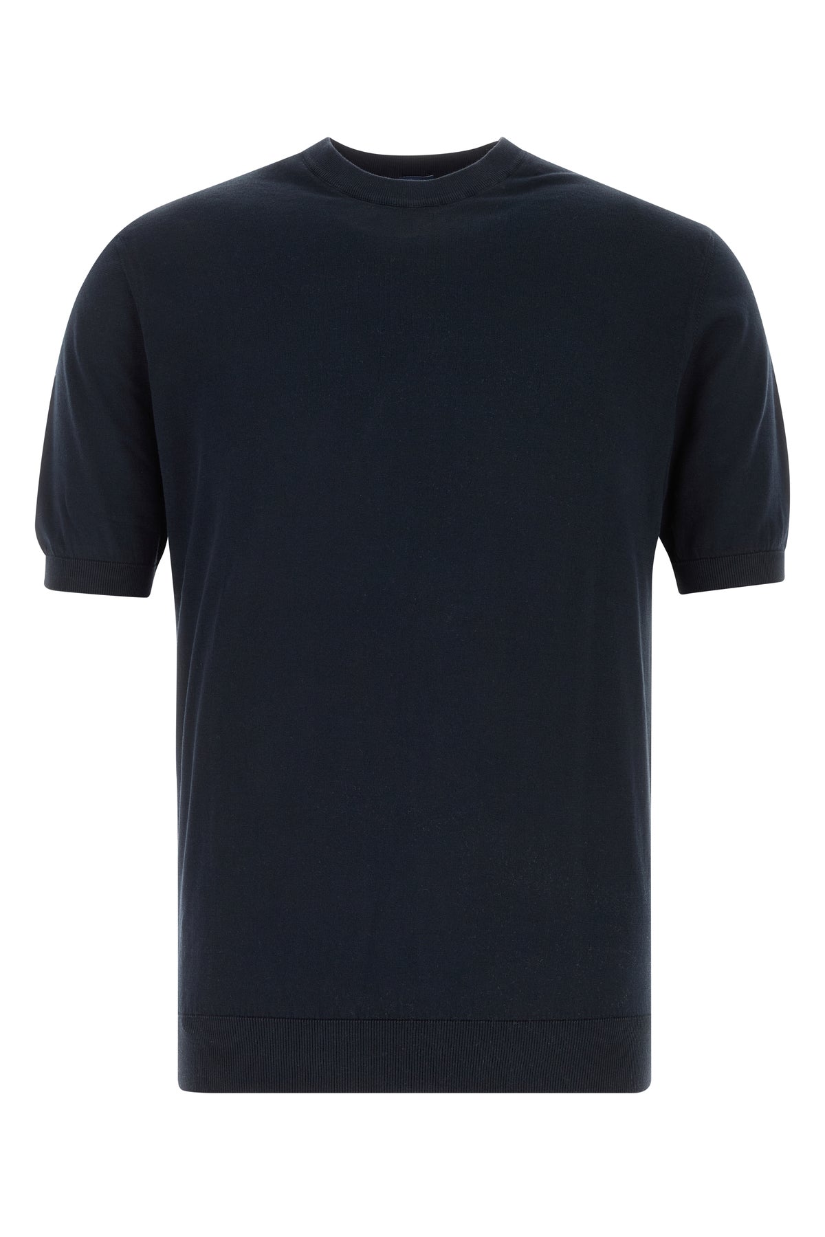 FEDELI Maglione in cotone blu navy