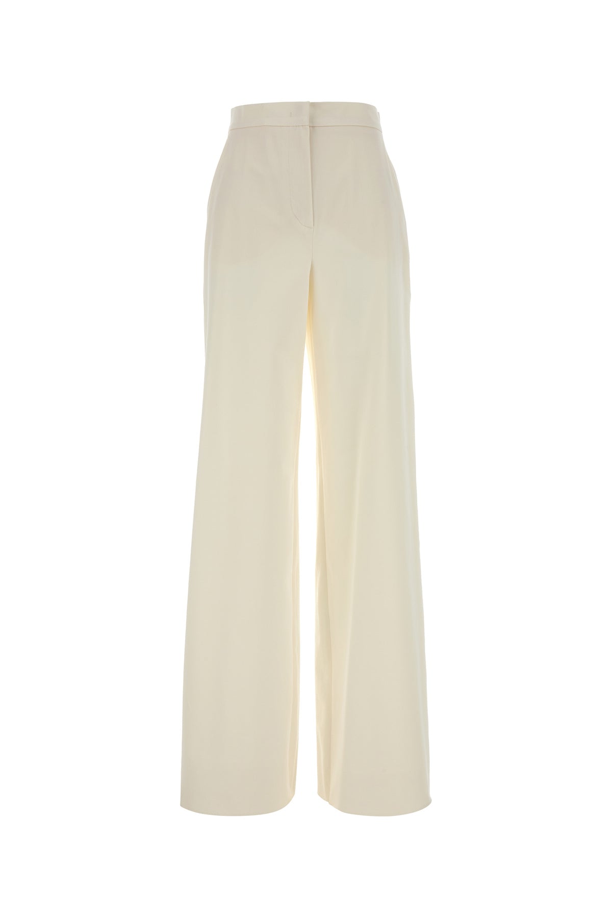 Max Mara Pantalone dalla gamba ampia Dentice in cotone stretch bianco