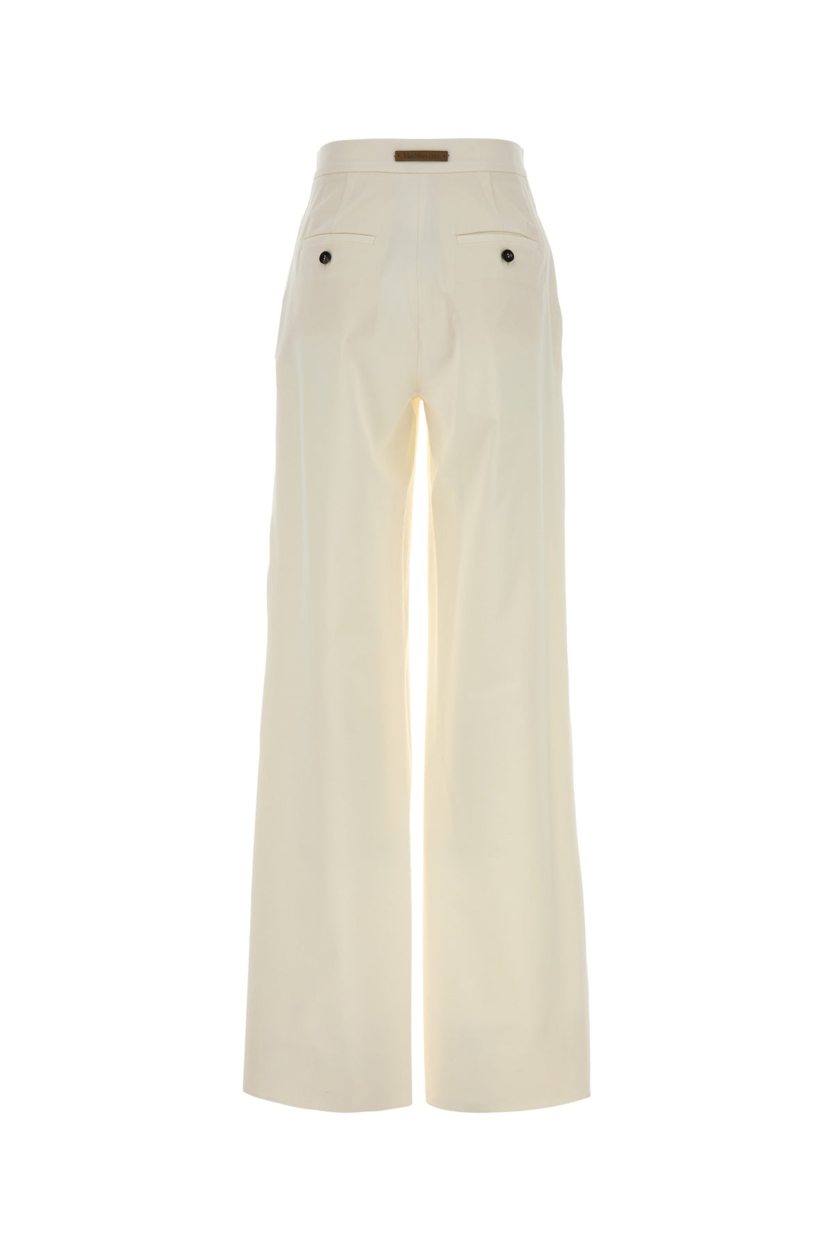 Max Mara Pantalone dalla gamba ampia Dentice in cotone stretch bianco, view 2