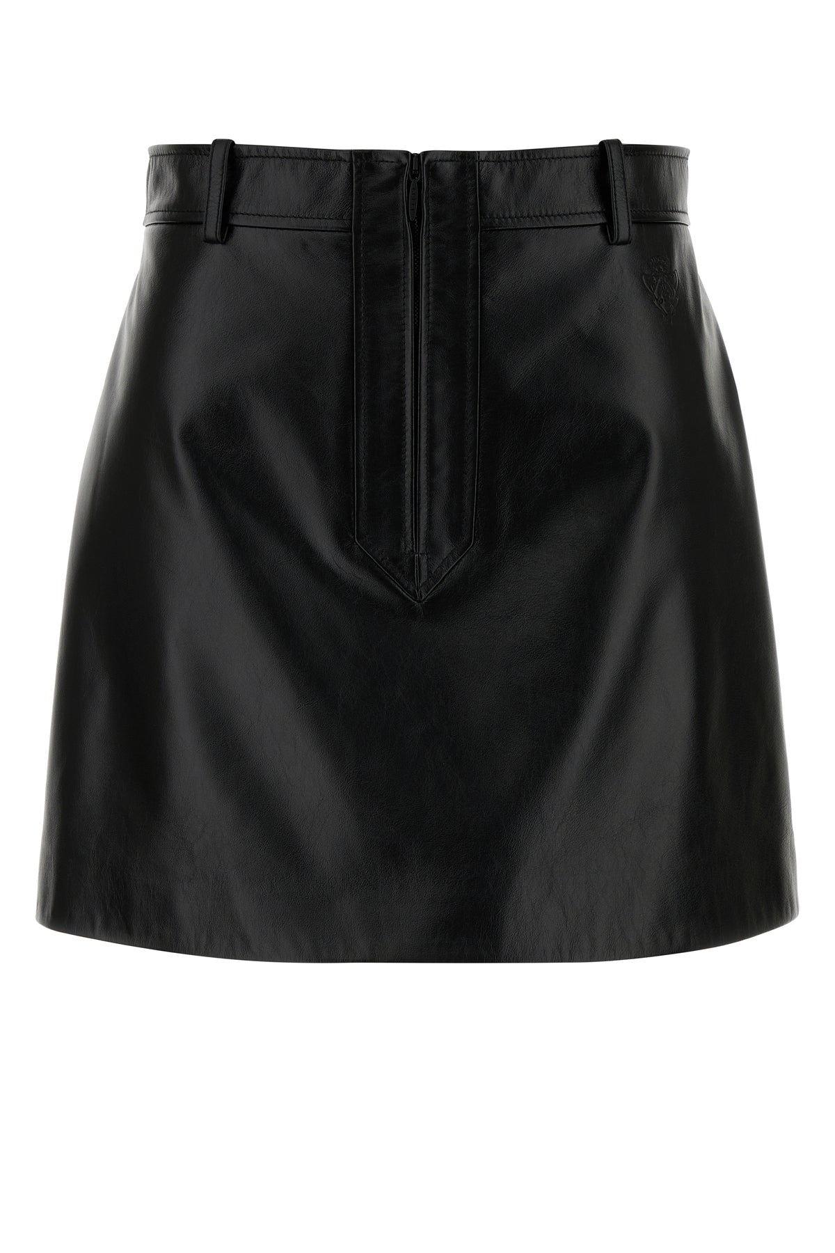 Gucci Minigonna in pelle nera