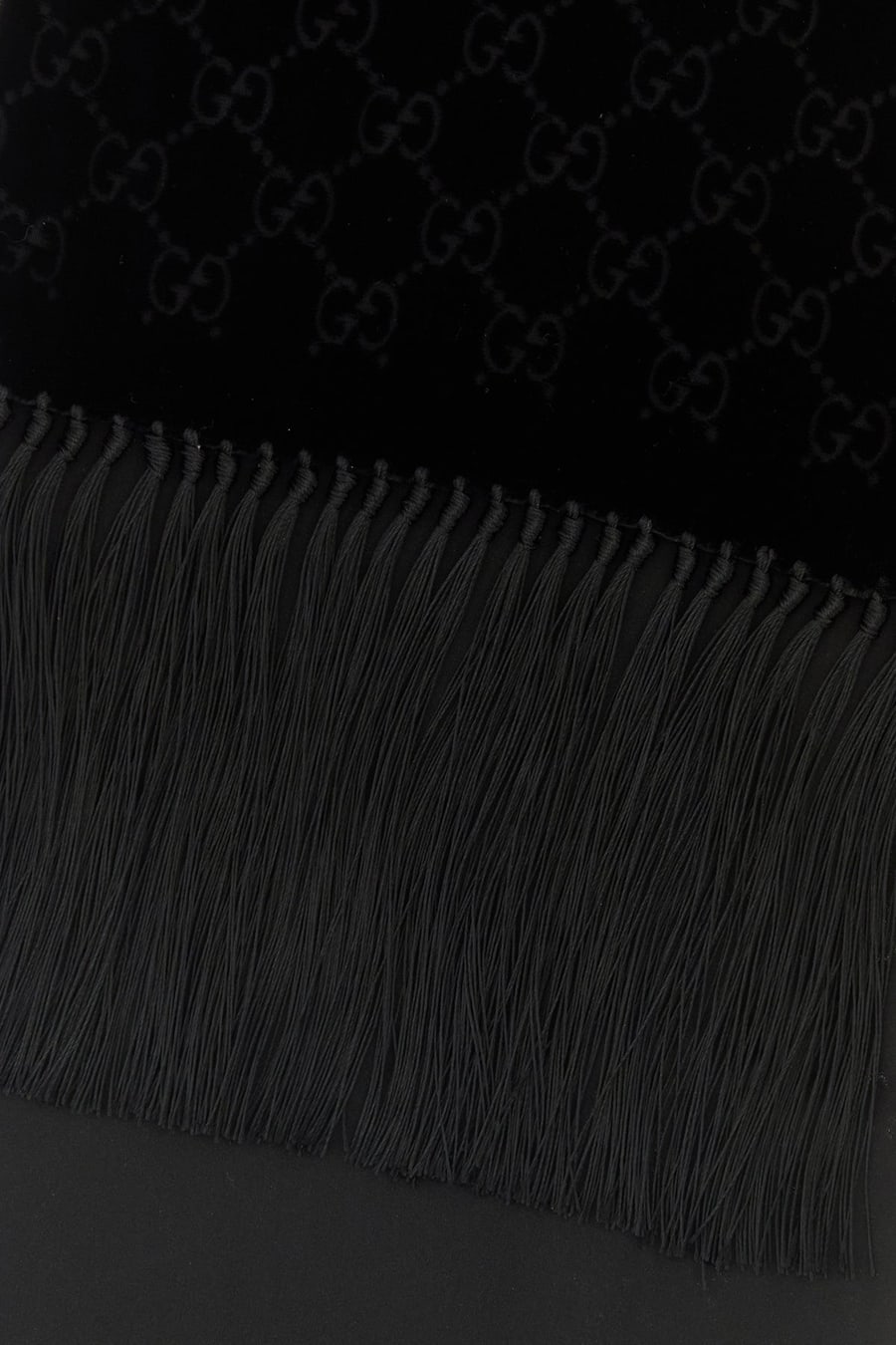 Gucci Sciarpa in velluto nero, view 2