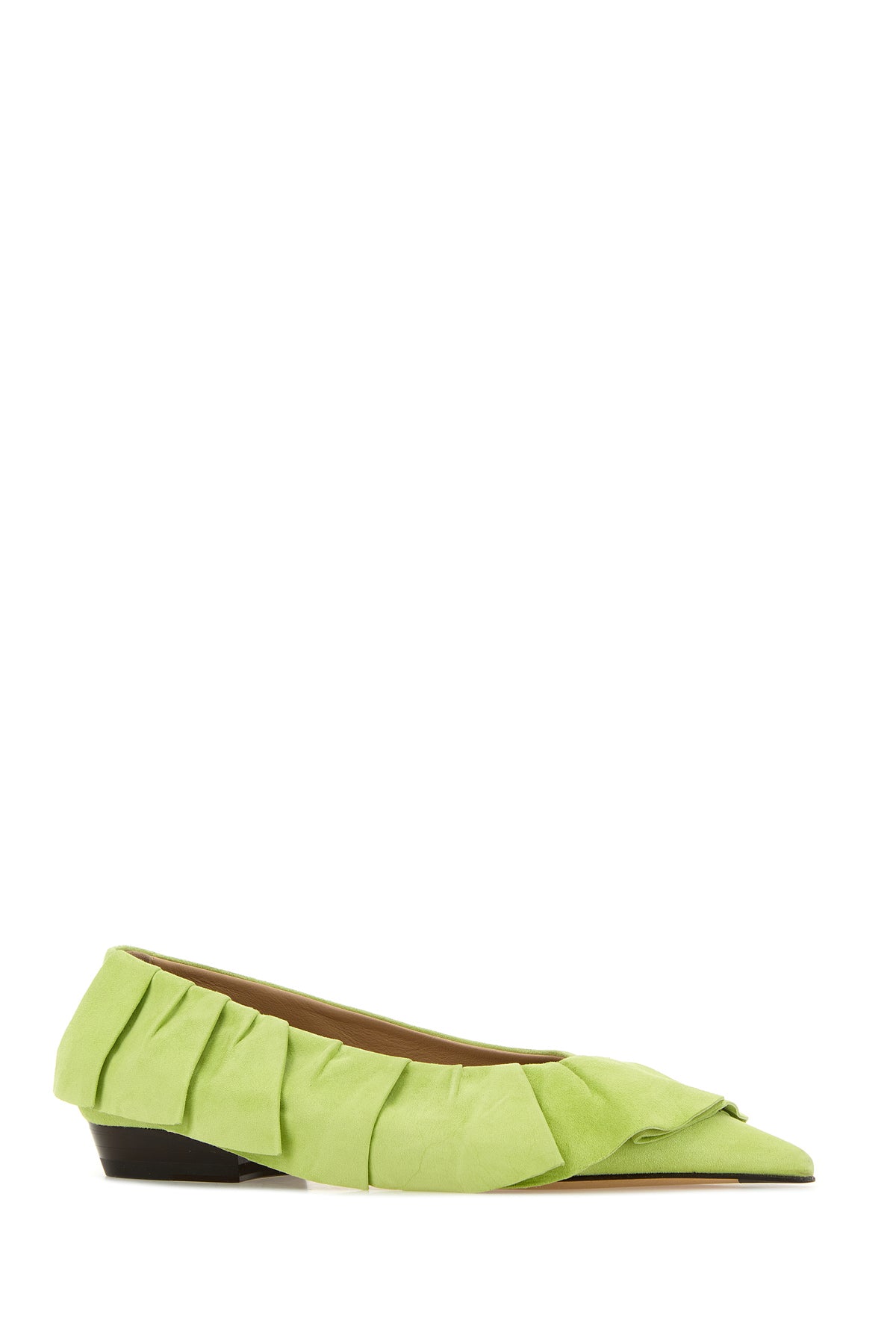 JW Anderson Ballerine in pelle scamosciata verde pastello, view 2