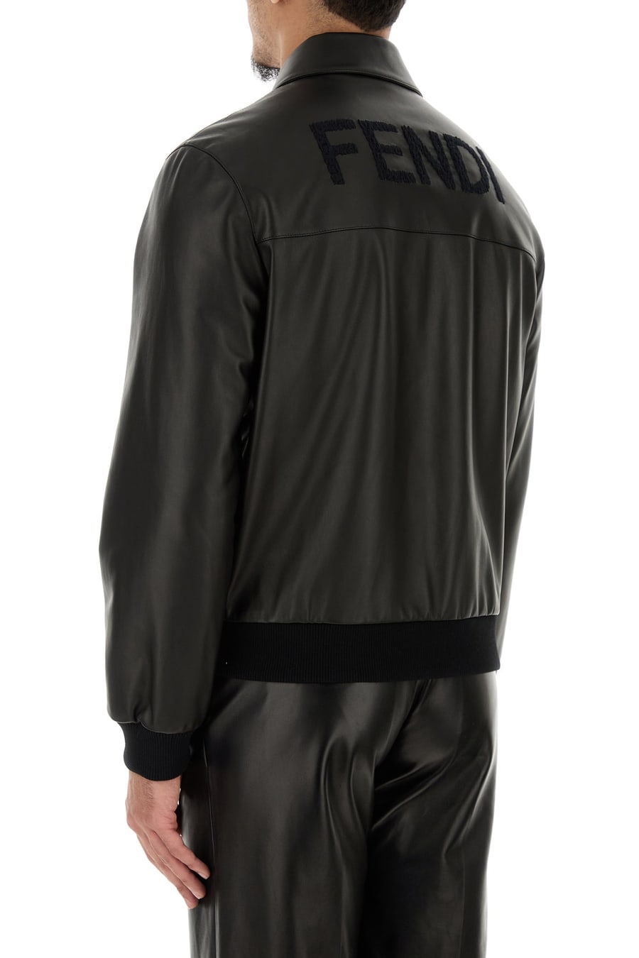 Fendi Bomber in pelle nera, view 4