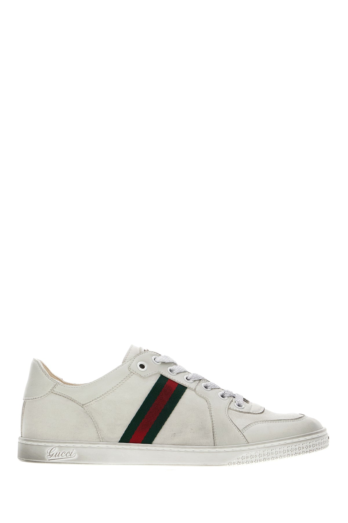 Gucci Sneakers Stretch in pelle bianca