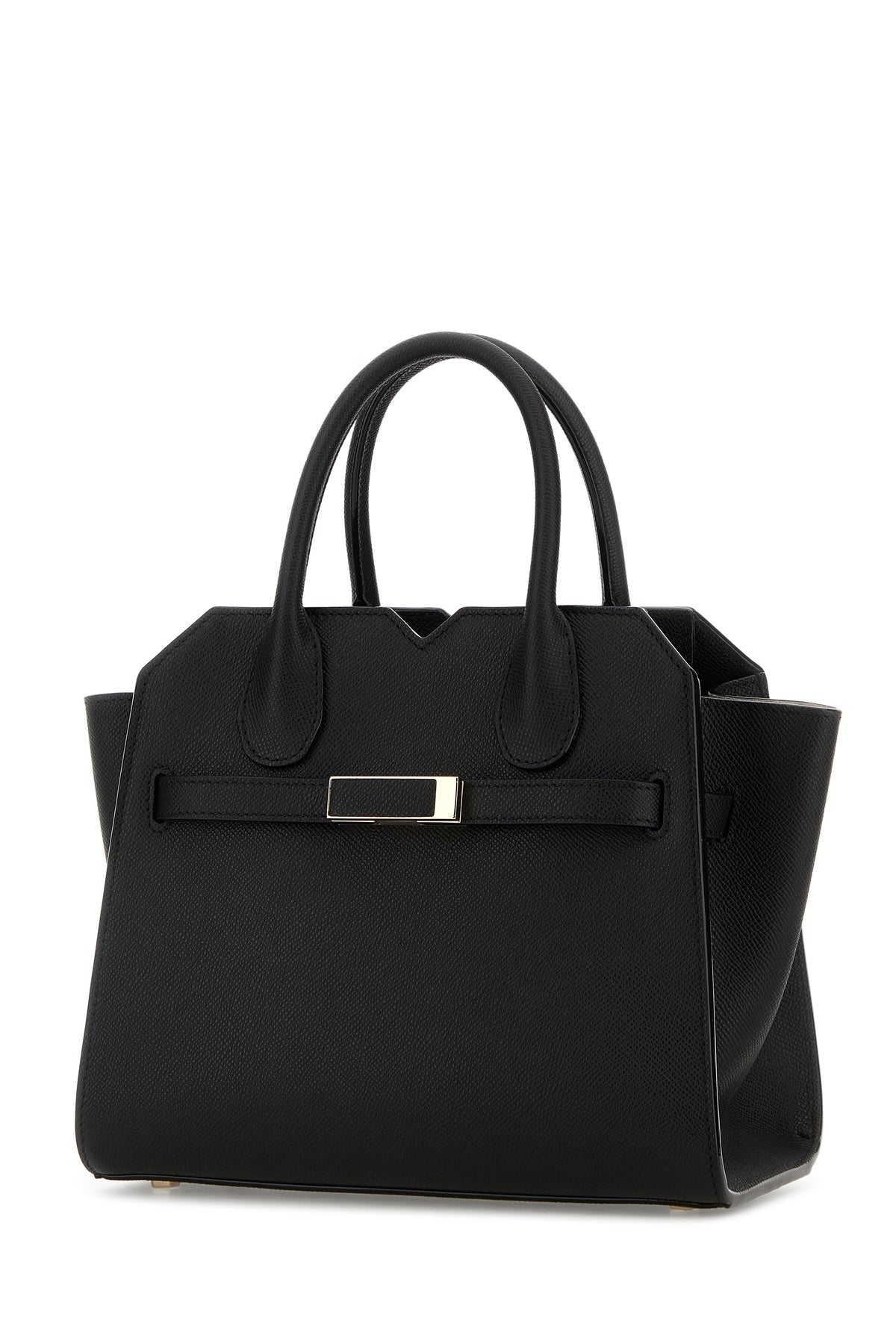 VALEXTRA Borsa a mano Milano in pelle nera, view 2