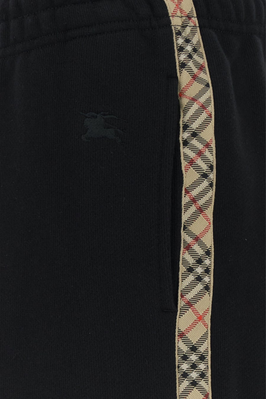 Burberry Pantalone jogging in cotone nero, view 3