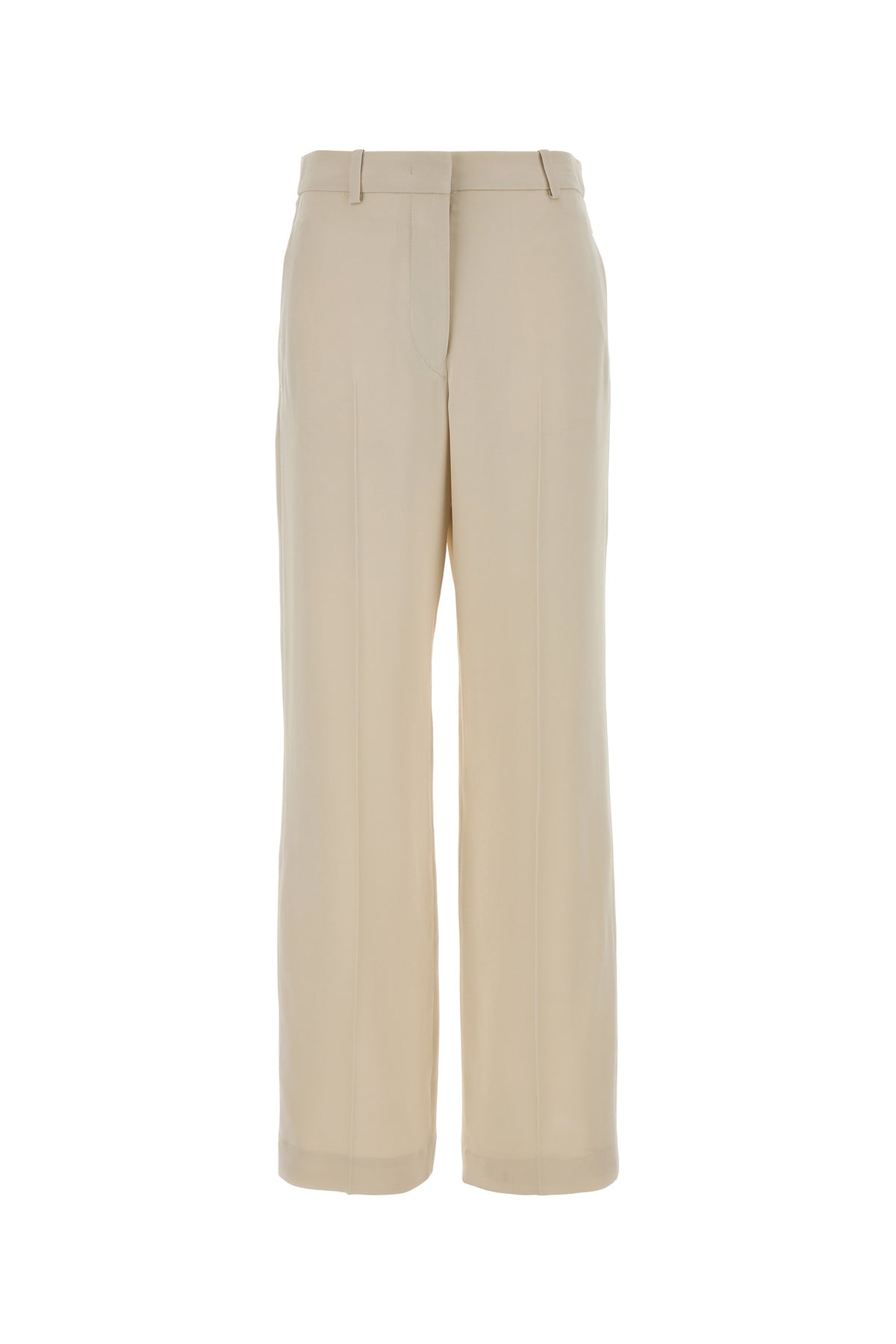 Isabel Marant Pantalone palazzo Noanda in crepe crema