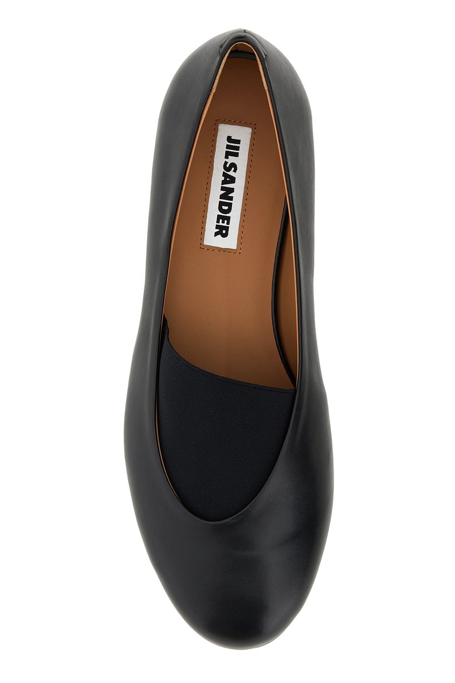 Jil Sander Ballerine Elyss in pelle nera, view 4