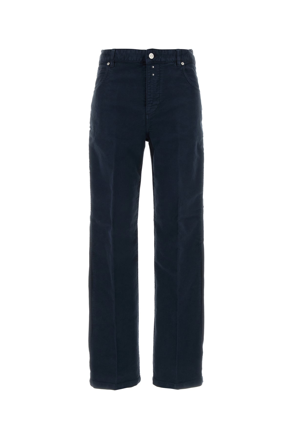 Victoria Beckham Pantalone Julia in cotone blu scuro