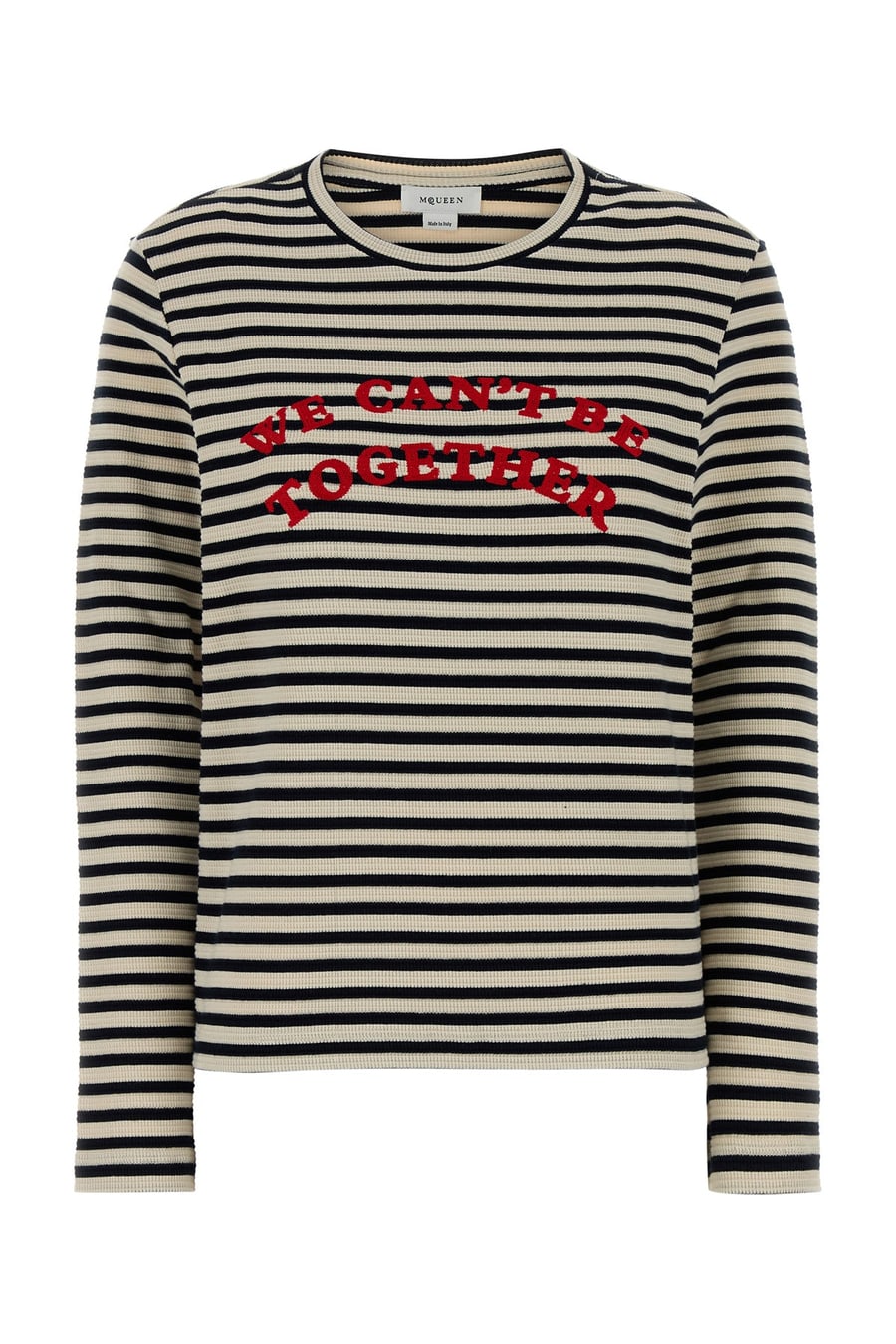 Alexander McQueen T-shirt in cotone stretch ricamato