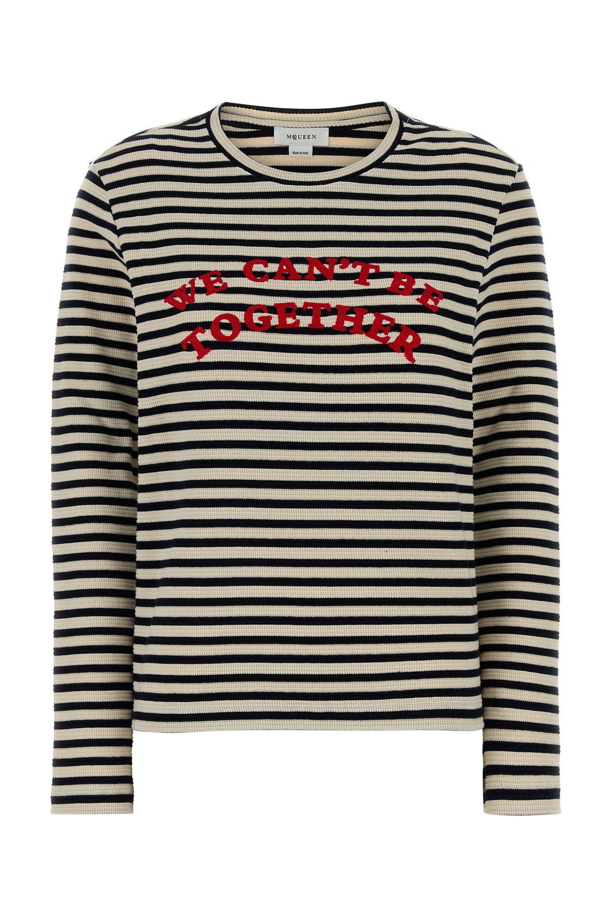 Alexander McQueen T-shirt in cotone stretch ricamato
