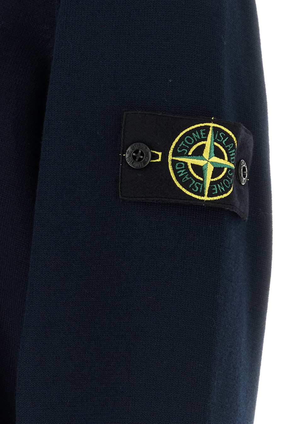 Stone Island Maglione in cotone blu notte, view 3