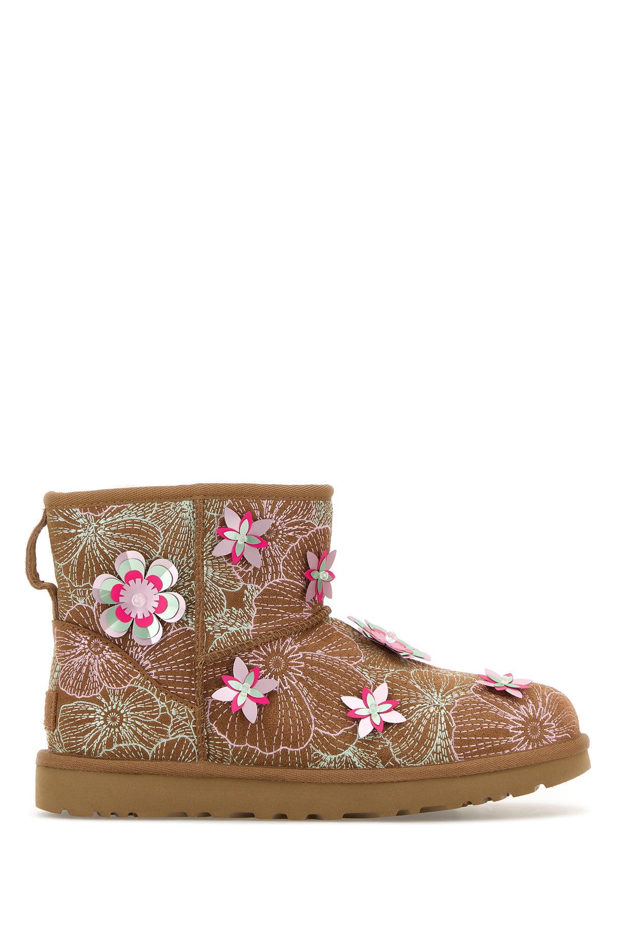 UGG Stivaletti Classic Mini Meadow in pelle scamosciata ricamata