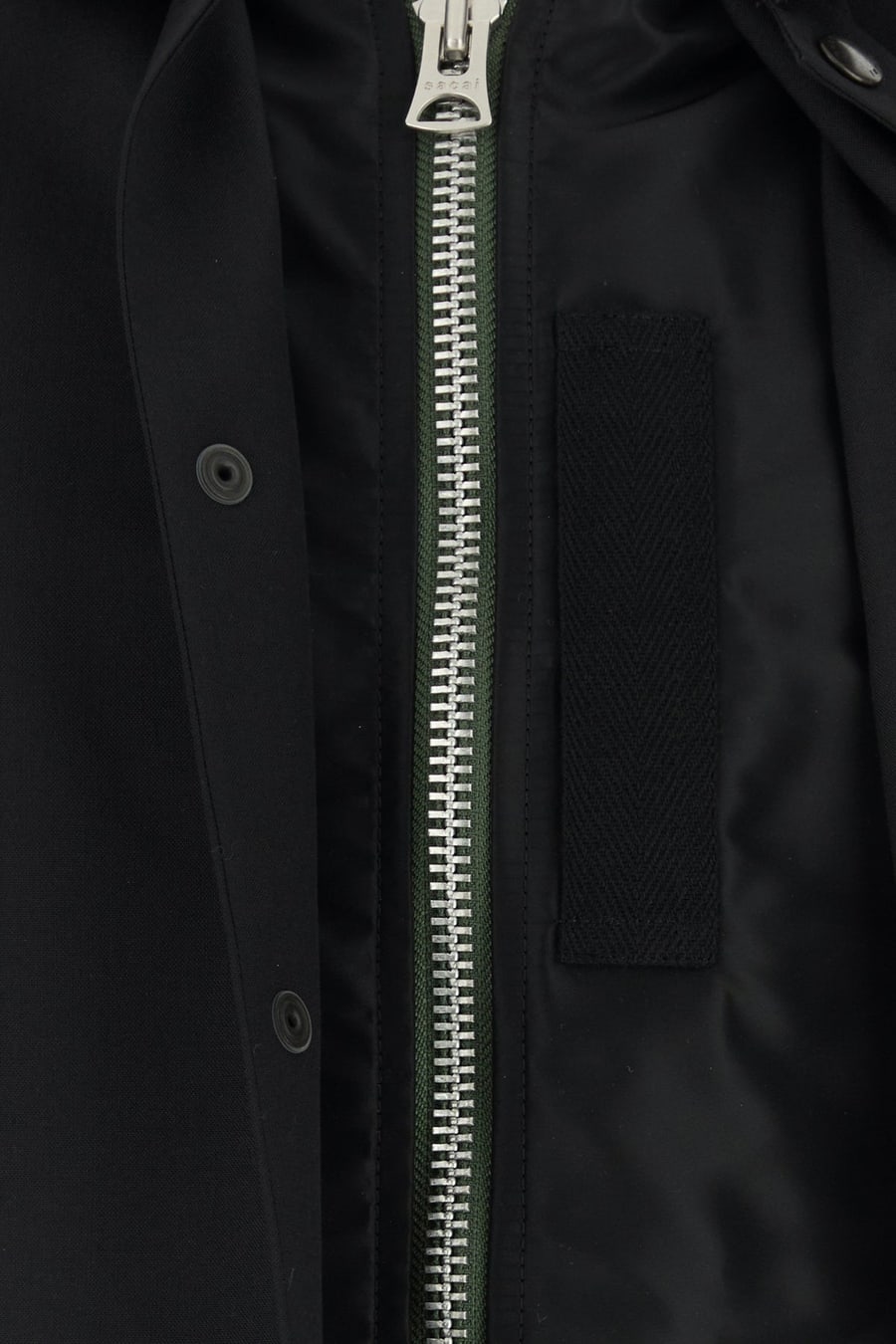 SACAI Giubbino in twill nero, view 3