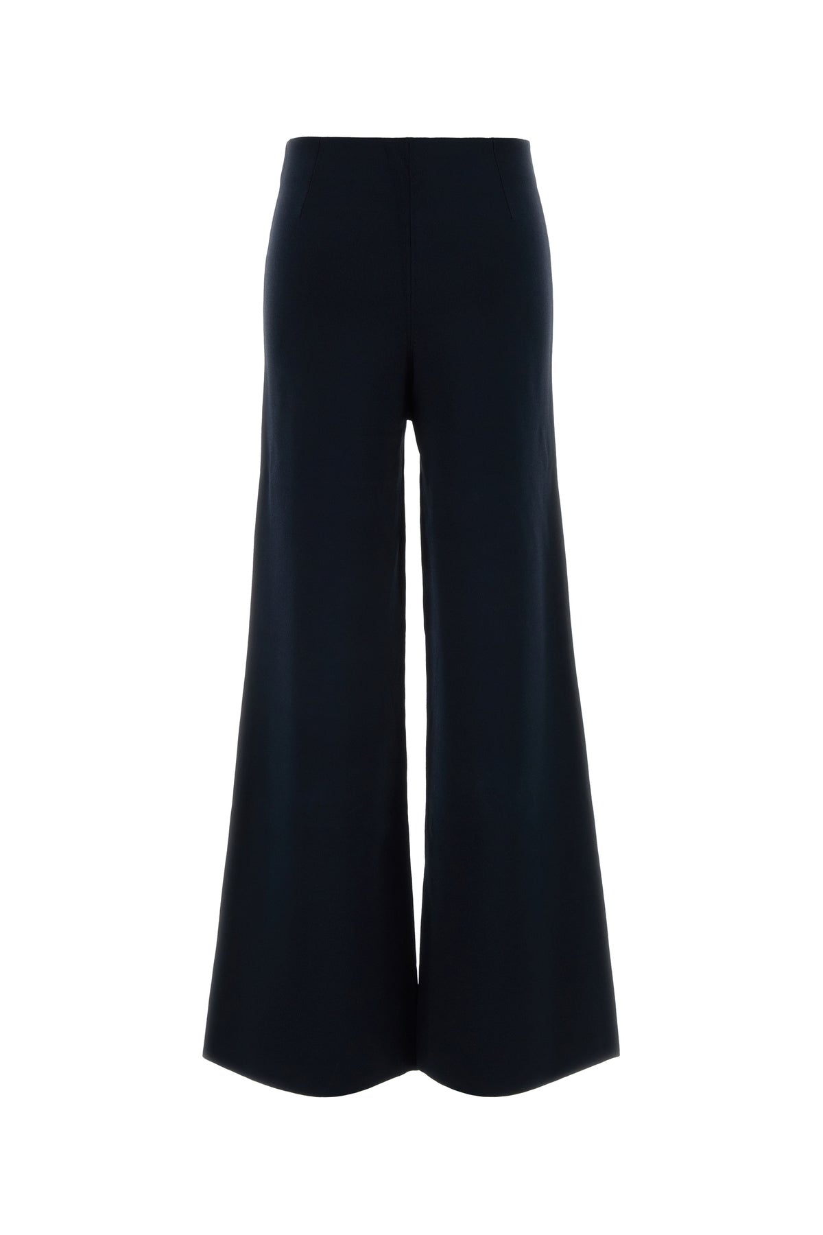Max Mara Pantalone dalla gamba ampia Strillo in maglia blu notte, view 2