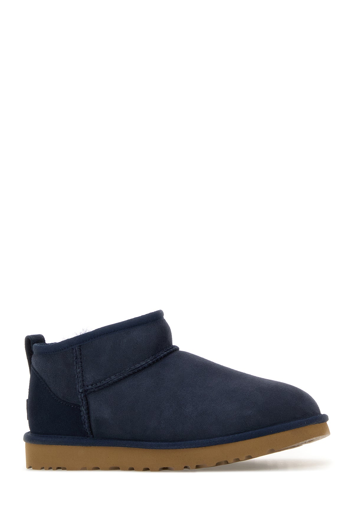UGG Stivaletti Classic Ultra Mini in pelle scamosciata blu navy, view 2