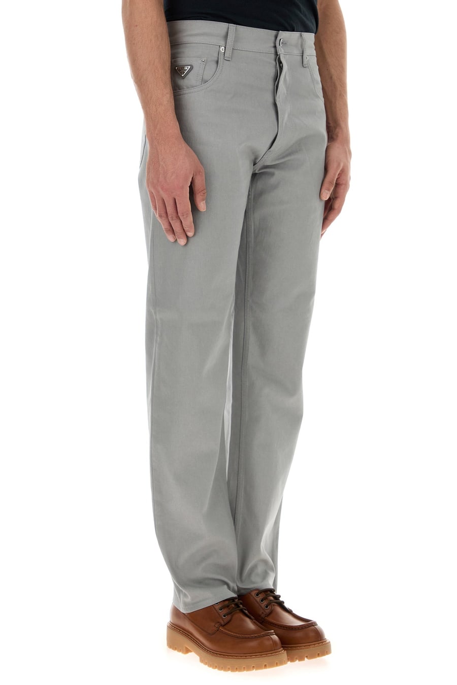 Prada Jeans in denim grigio, view 3