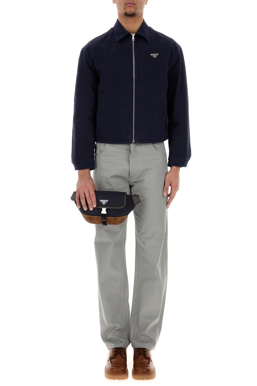 Prada Jeans in denim grigio, view 6