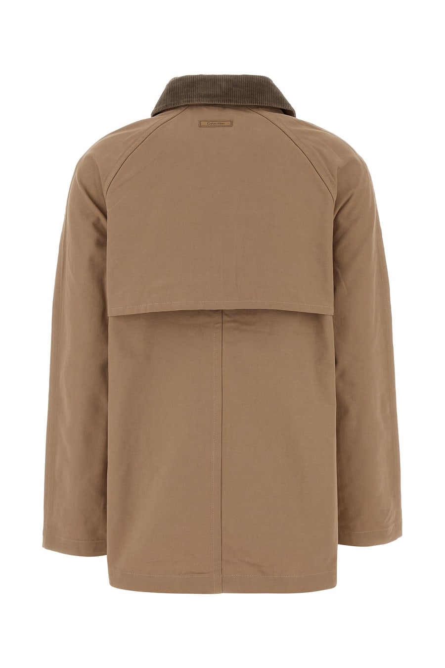 CALVIN KLEIN Soprabito in cotone cappuccino, view 2