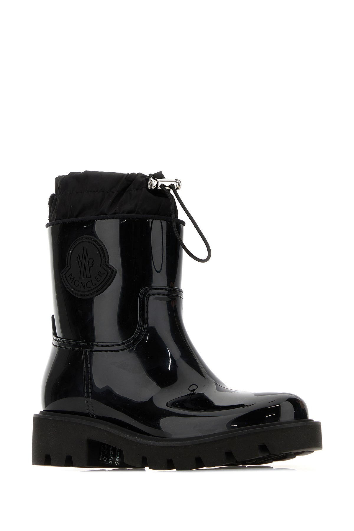 Moncler Stivaletti Kick Stream in gomma nera, view 2