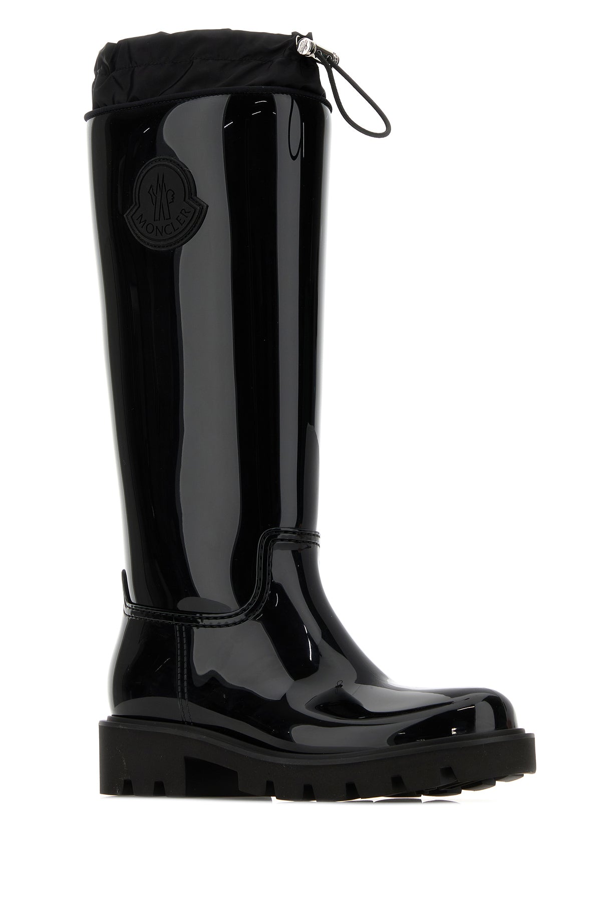 Moncler Stivali Kick Stream in gomma nera, view 2
