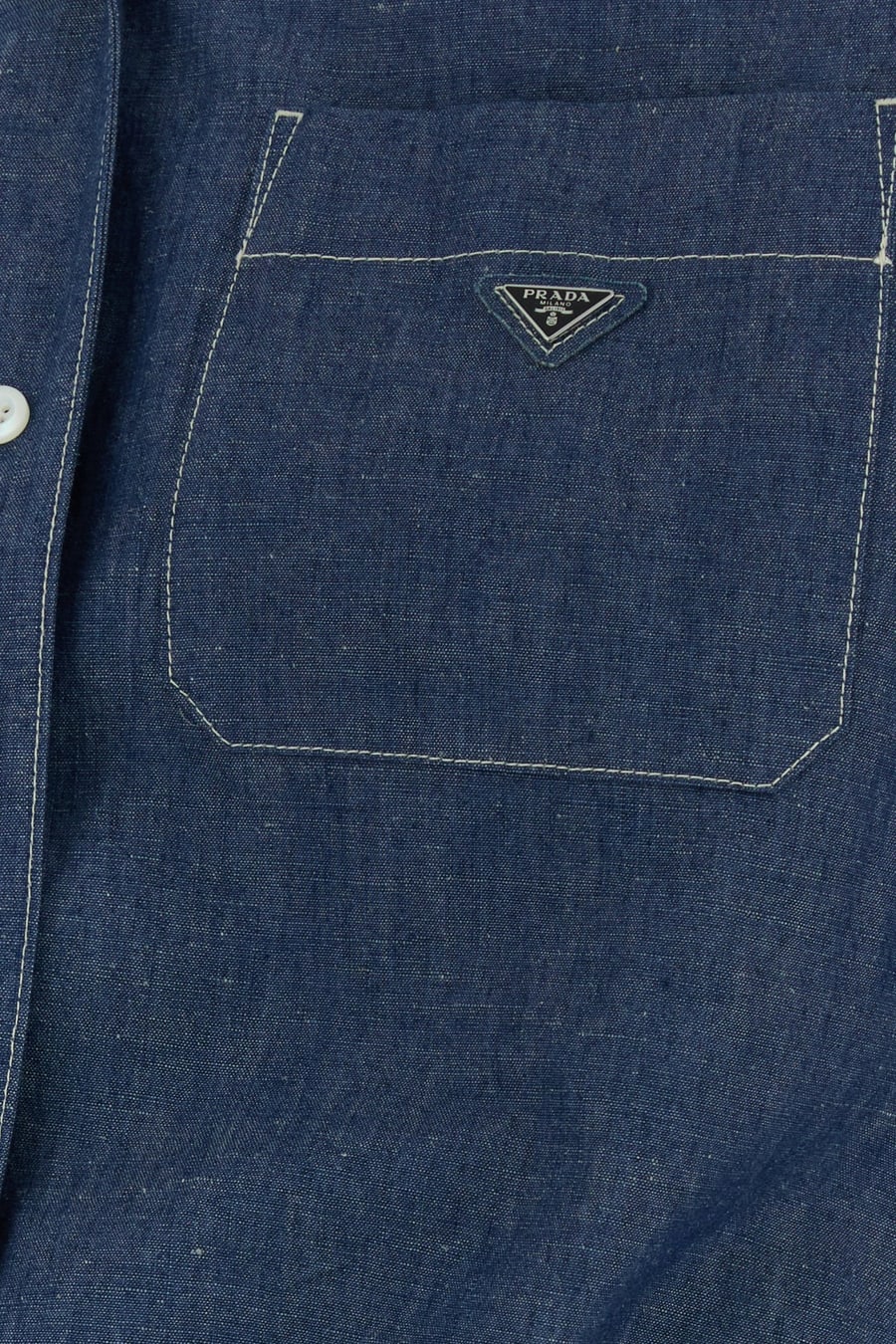 Prada Tuta in chambray blu, view 3