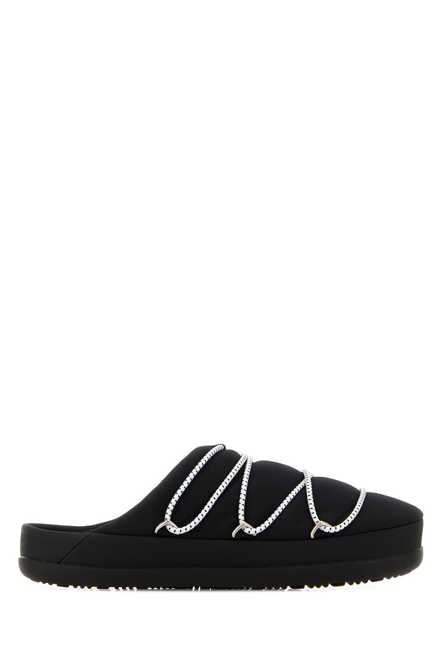 MOON BOOT Slippers in tessuto nero