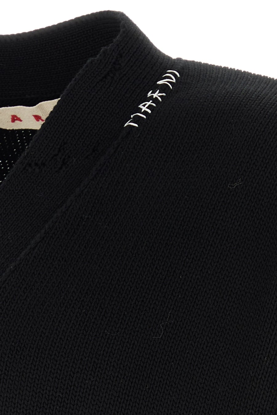 Marni Cardigan in cotone nero, view 3